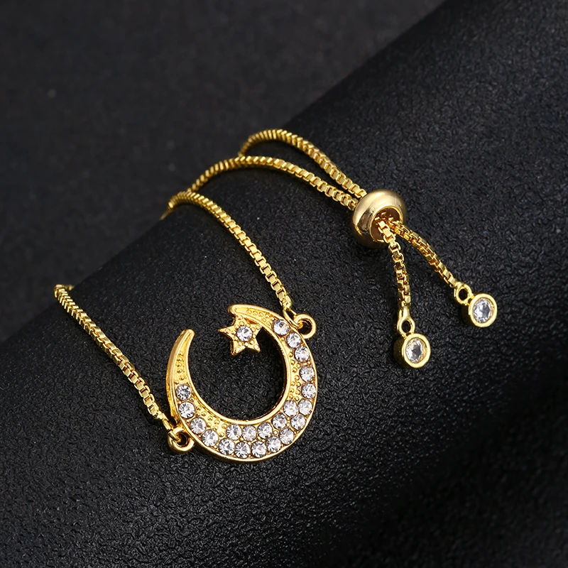 Классические популярные модели милый мусульманский Религиозный браслет в виде сердца для женщин Eid al-Fitr moon stars Ювелирные изделия Подарки