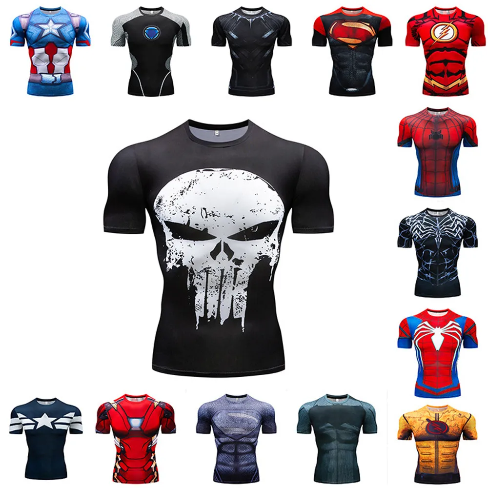 

cosplay costume Captain America T Shirt 3D Printed T-shirts Men Marvel Avengers iron man War Fitness Clothing Male Crossfit Tops