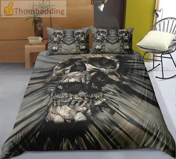 

Thumbedding Dropship Ground Breaking Skull Bedding Set Twin Full Queen King High Quality Unique Designed Duvet Cover Set