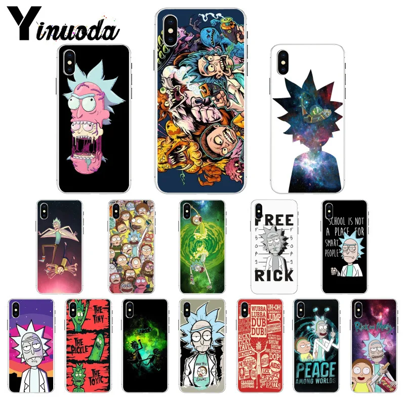 

Yinuoda Cartoon Rick and Morty Luxury Unique Design Phone Cover for iPhone 6S 6plus 7 7plus 8 8Plus X Xs MAX 5 5S XR