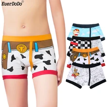 Нижнее белье для мальчиков, 4 шт./лот, детское нижнее белье, трусы-боксеры для мальчиков, детские трусики, хлопковые трусы с рисунком для мальчиков, От 3 до 14 лет