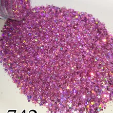 Гвоздь 1 банка/коробка 10 мл розовый голографический Блеск блестящая Лазерная пудра лак для ногтей порошок для ногтей искусство хром пигмент 742 707 741