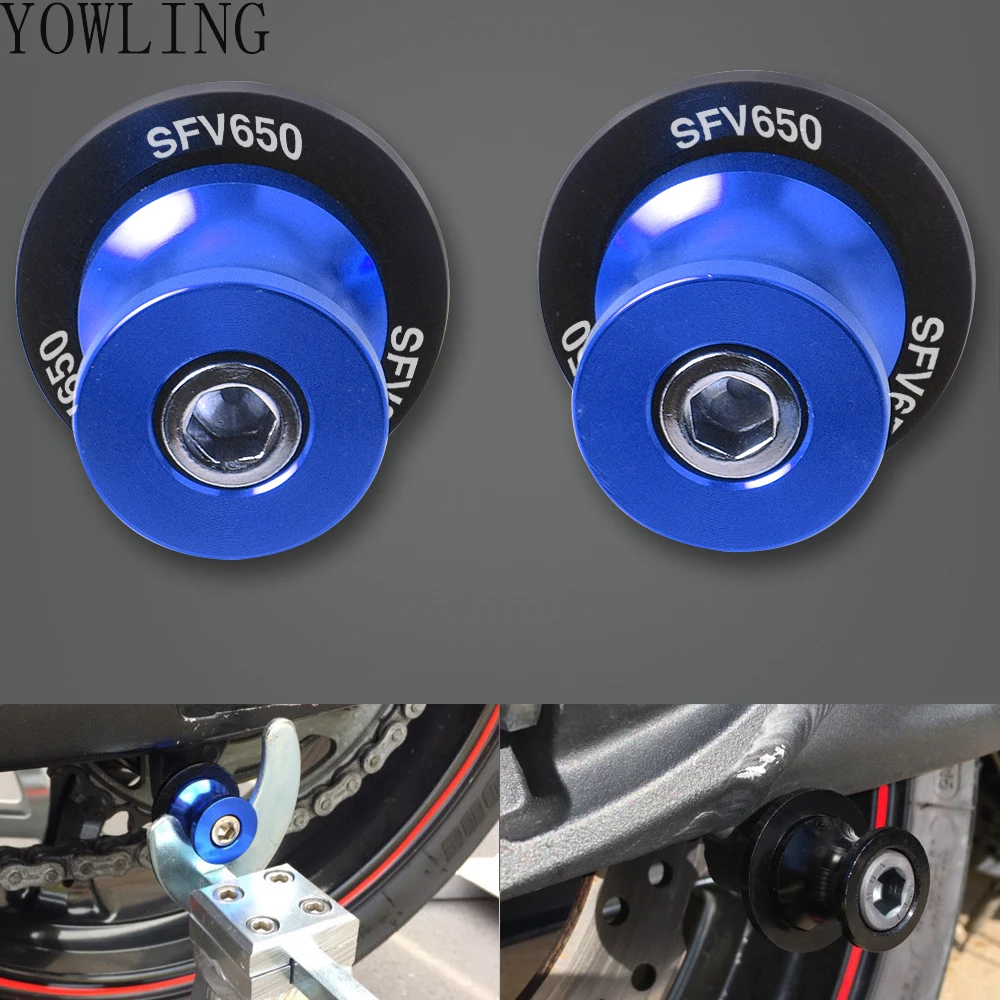 Motorcycle Accessories CNC Aluminum M8 Swingarm Spools Slider Stands