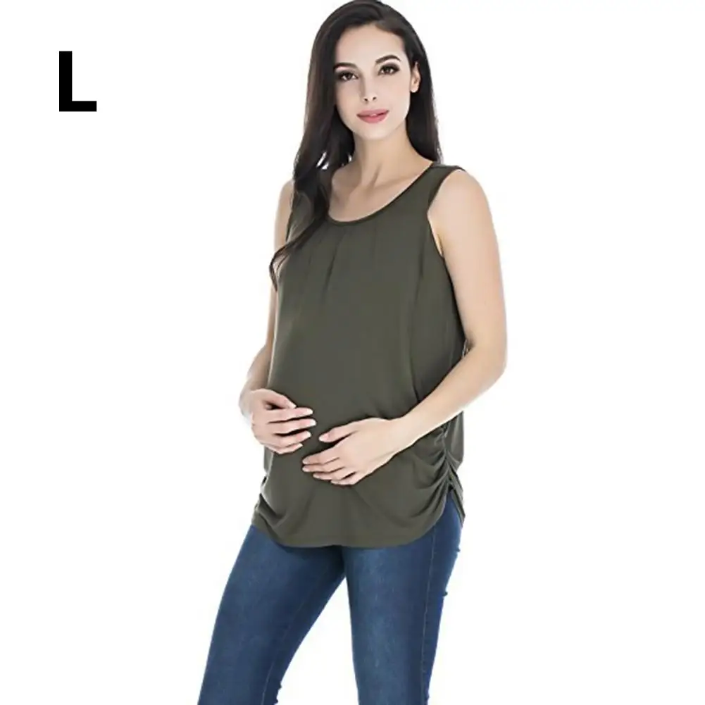 2018 New Summer Cotton Maternity Nursing Tank Top Clothes Pregnancy Breastfeeding T Shirt Cheap