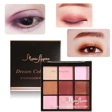 Палетка матовых теней Naked Makeup тени для век Палитра матовый и мерцающий порошок 9 цветов