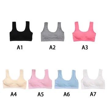 

Teenager Children Bra Girls Underwear Clothes Cotton Teenager Sports Bra with Breast Pad Puberty Girl training Bra Underwear
