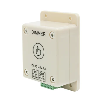 

12V 24V LED Dimmer Touch Switch 8A Adjustable Brightness Controller for LED Strip Light Bulb lamp