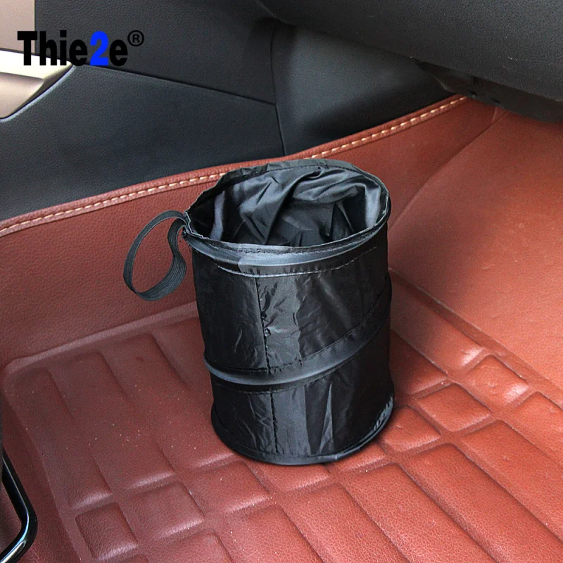 Car Trash Can Bin Garbage 210D Oxford Black Seat Organizer Bags