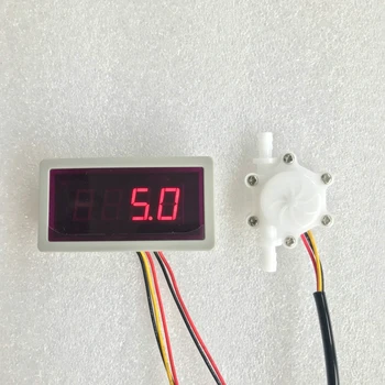 

US202M and USN-HS06PA-3 Pulse Counter Flow Rate Amplifier 24 times Portable Display and Power Supply Plug and Play 0.3-3.5L/min