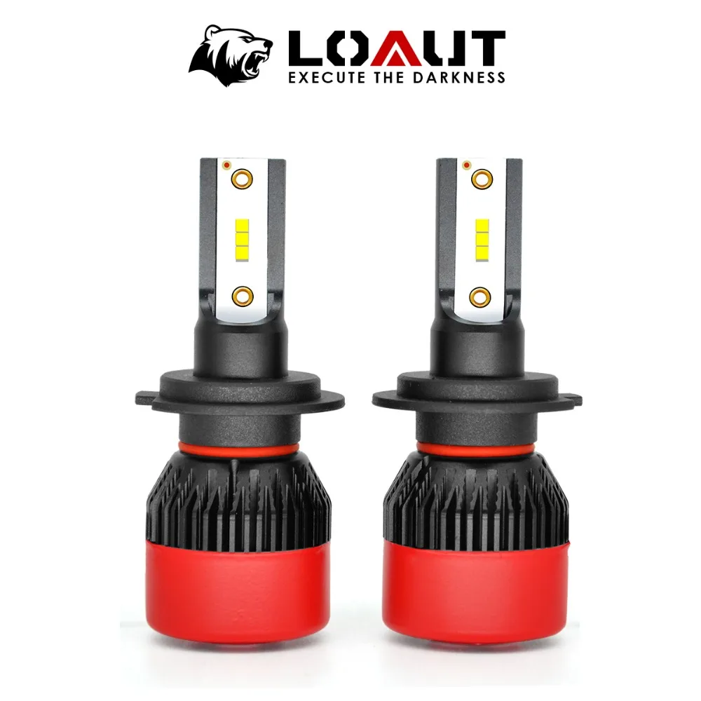

LOAUT Car Headlights Mini Bulb H7 Led 70W 9000Lm 6000K 12V 24V Auto Fog Light Headlamp Parking High Low beam replacement LED