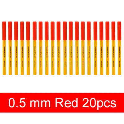 LifeMaster Шнайдер Топы 505F Желтый корпус супер большой объем чернил шариковая ручка черный/синий/красный Пишущие принадлежности - Цвет: 20pcs Red