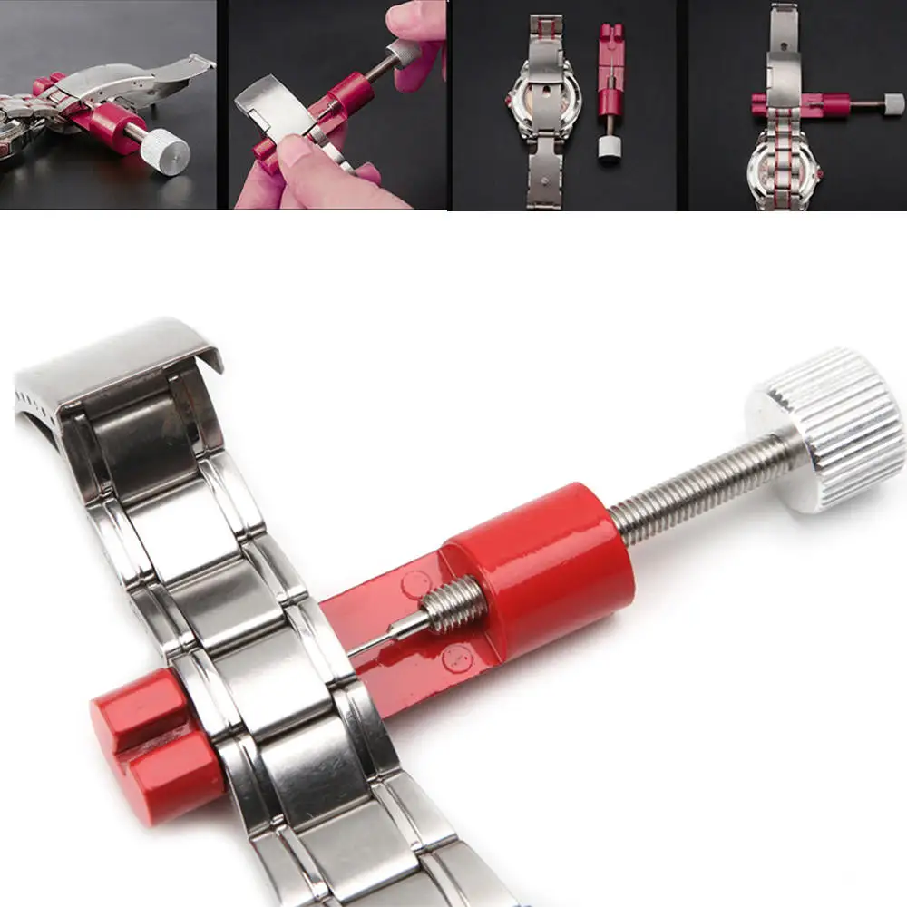 

45K Steel Metal Watch Tools Adjusting Watch Strap Tool with Watch Pin Band Bracelet Tool Remover WatchMaker ferramenta relogio