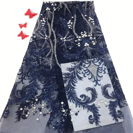 

Nigerian high quality lace fabric with fine sequins, African web embroidery fabric, preferred for fashion women