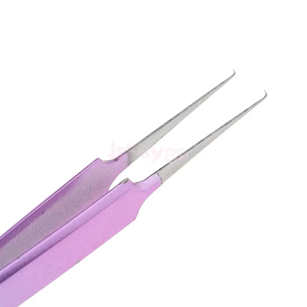 Cosmetic Curved Stainless Steel Eyelashes Extensions Tweezers False Eye Lash Tool Nail Art Nipper Clips Applicators