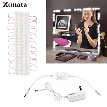 

Makeup Vanity Mirror Lights Dimmable LED Module Light 60 LED DIY Make-up Light Set Wireless Remote Control for Mirror Lighting
