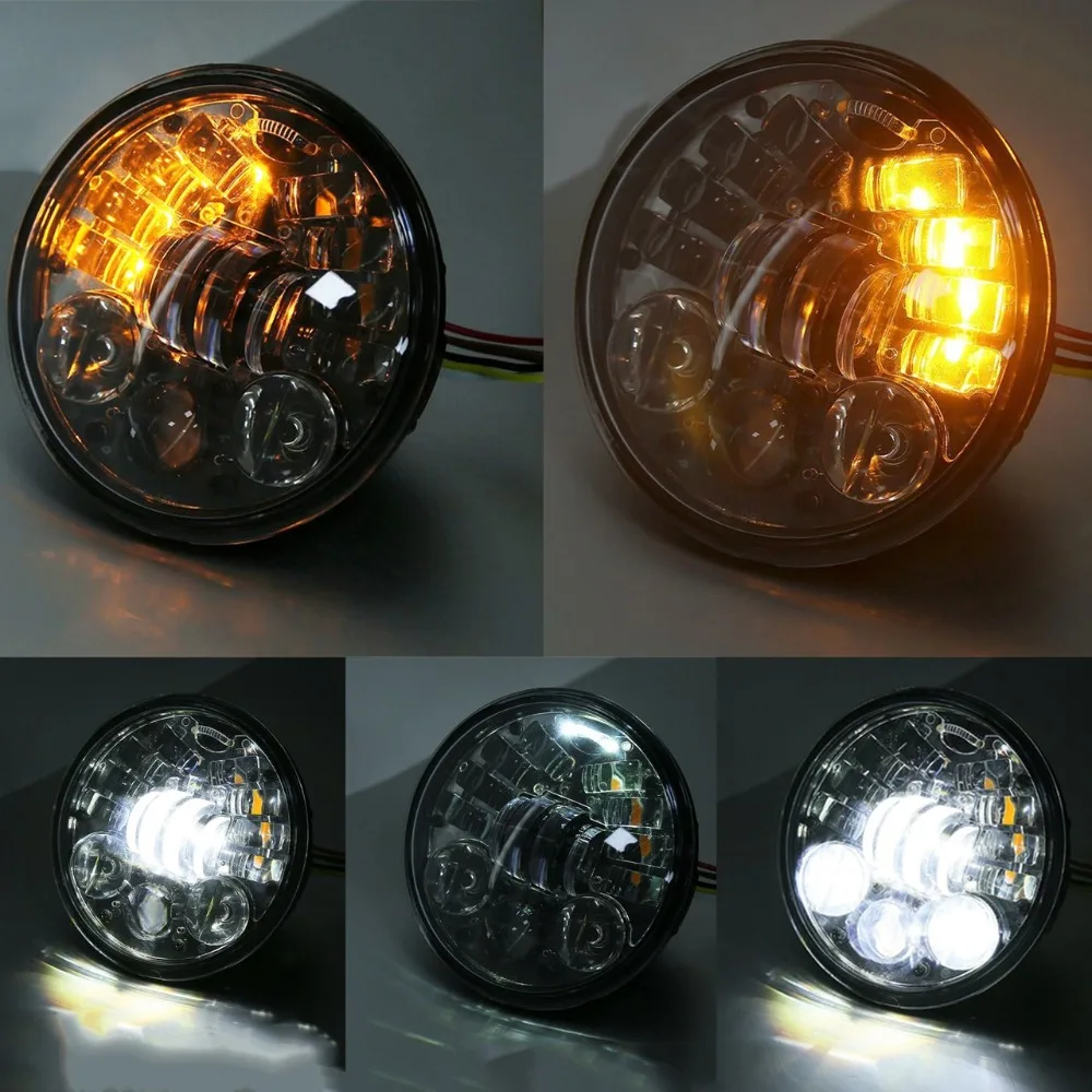 Светодиодный проектор 5 3/4 &quot фара для davidsion и Honda VT600 750 1100 VTX Harley Dyna Super Wide Glide Sportster