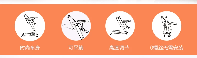 Foofoo детский обеденный стул портативный детский обеденный стул multi-function можно сидеть можно сложить детский dinette