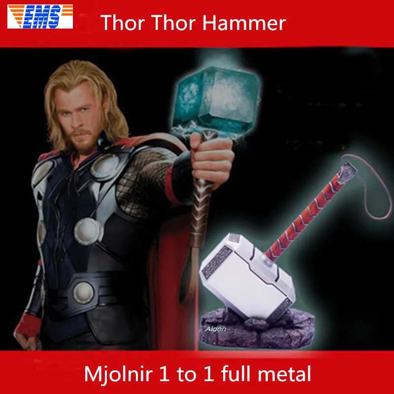 

Avengers: Endgame Superhero Props 1:1 Thor Mjolnir Decorations Alloy Action Figure Collectible Model Toy BOX 44CM Z1656