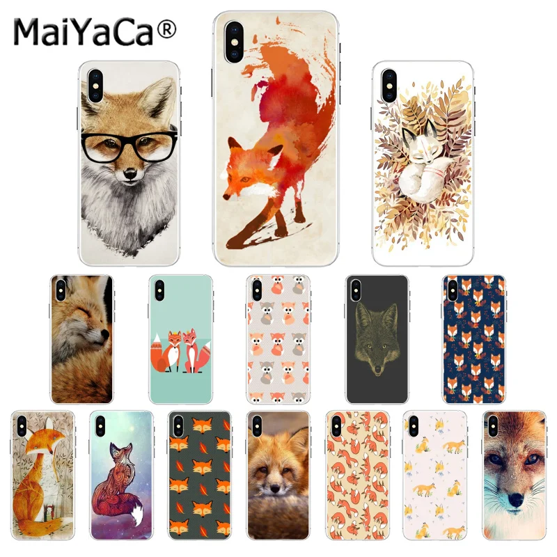 

MaiYaCa Mr cute animal Fox On Sale! Luxury Cool phone Accessories Case for iPhone 8 7 6 6S Plus X 10 5 5S SE XS XR XS MAX