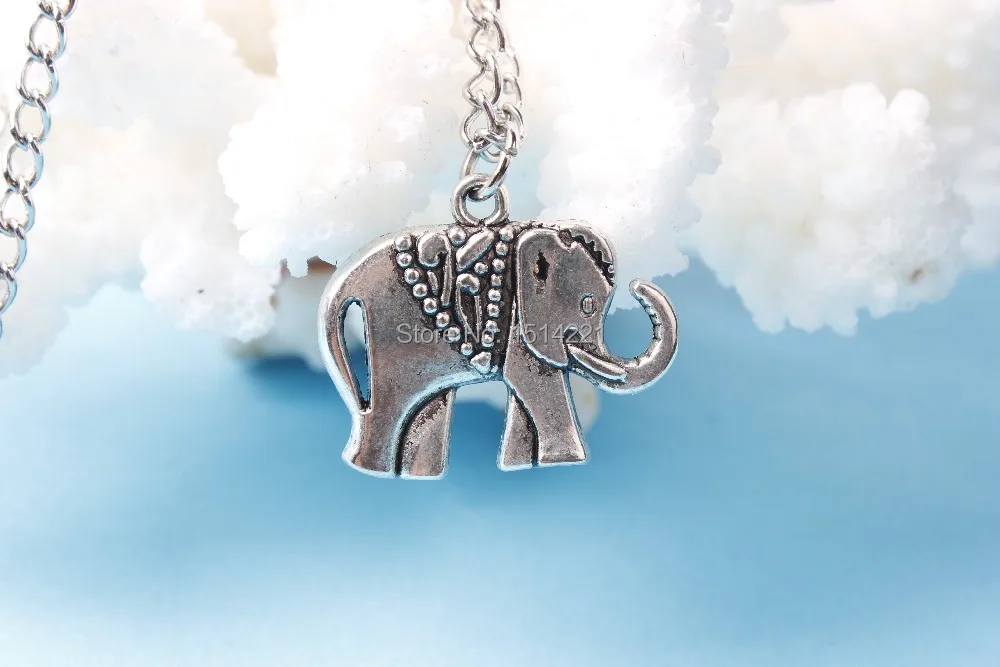 the silver elephant charm necklace Antique personalized jewelry steampunk Unique gift vintage | Украшения и аксессуары