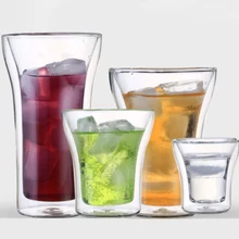 1 шт. высокое боросиликатное стекло с двойными стенками кофейная чашка ежедневная посуда для напитков сока чашка Личная вода Чай Молоко подарочный набор ASSAM