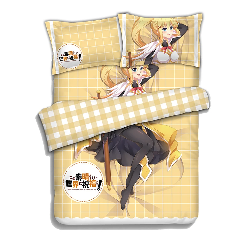 

Anime JK Kono Subarashii Sekai ni Shukufuku wo! Lalatina Dustiness Ford Darkness Comforter Bedding Set Clear Washable Home Decor