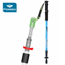 2 шт./партия Pioneer анти шок треккинг полюс телескопическая трость скандинавские трости алюминиевый сплав походные палки трость