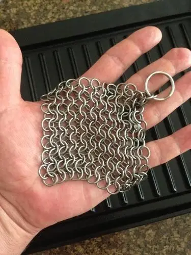 Top life-time Finger Iron Cleaner нержавеющая сталь Chainmail Пальмовая щетка скруббер Кухонные гаджеты моющий инструмент сковорода блюдо чаша Mayitr