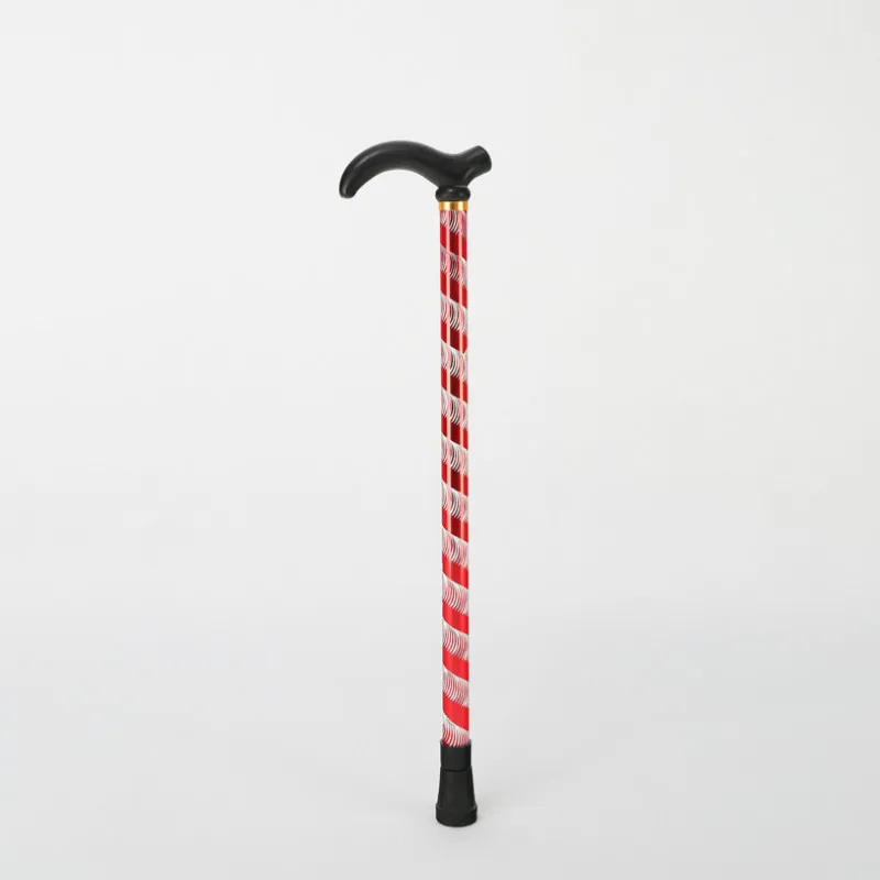 

Outdoor trekking pole cane Aluminum alloy two-section retractable crutch old man crutches