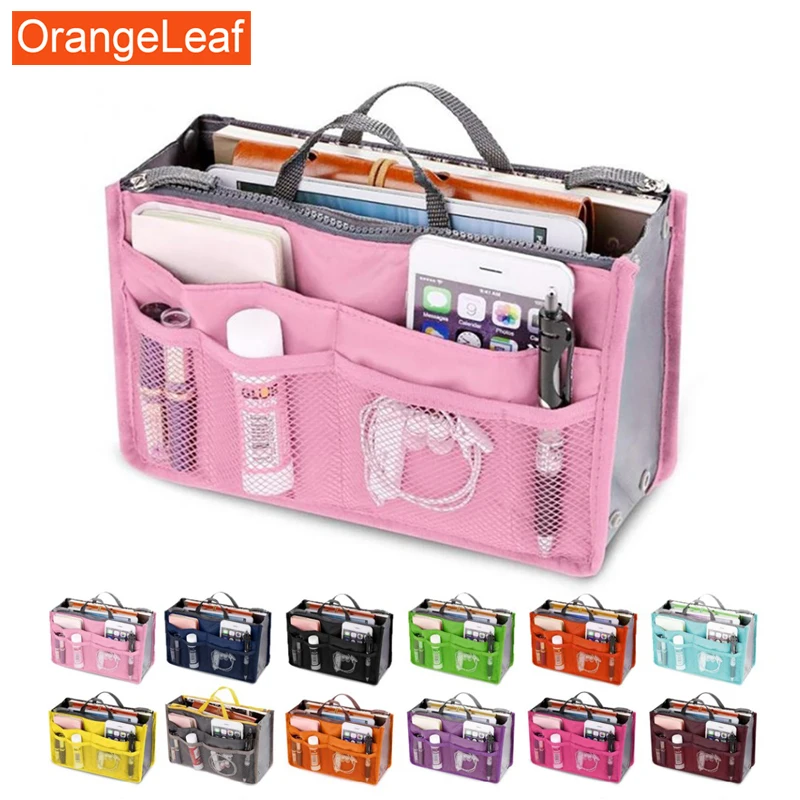 

travel Portable Cosmetic Bag double zipper makeup bag multi-function toiletries finishing package sorting receive bag