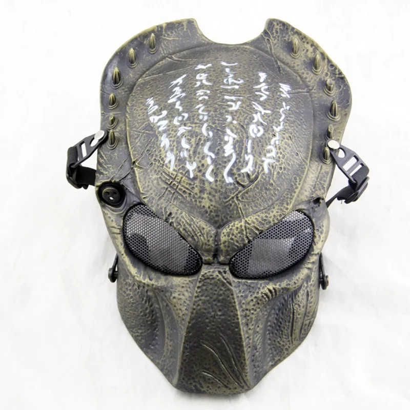Хищник волк 2,0 Wargame тактический провод Сетка полный косплей с маской для лица Хэллоуин военная армия страйкбол пейнтбол маски - Цвет: Bronze