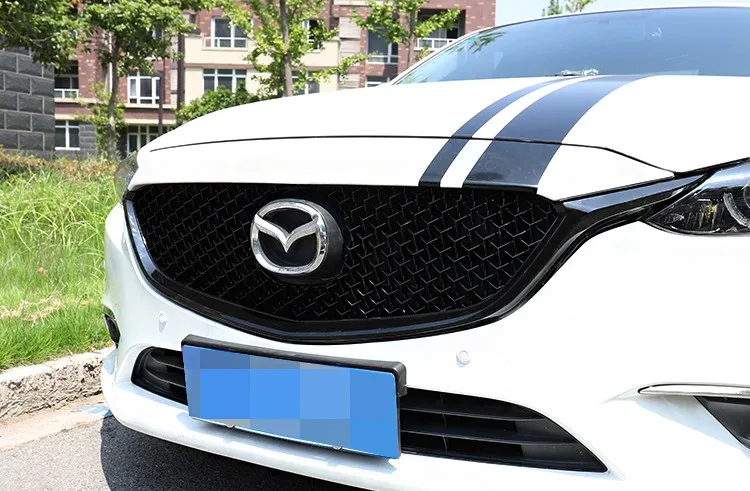 Для Mazda 6 Atenza Racing Grills Fit- ATENZA передний бампер Гриль верхняя решетка черный Авто Комплект запчастей для корпуса