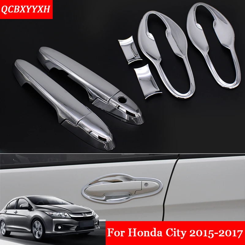 QCBXYYXH For Honda City 2015 2017 Car Styling ABS Exterior Door Handle