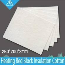 Free shipping 1pcs 3mm thickness 3D Printer Heating Bed Block Insulation Cotton For Reprap Ultimaker Makerbot -250*200*3mm