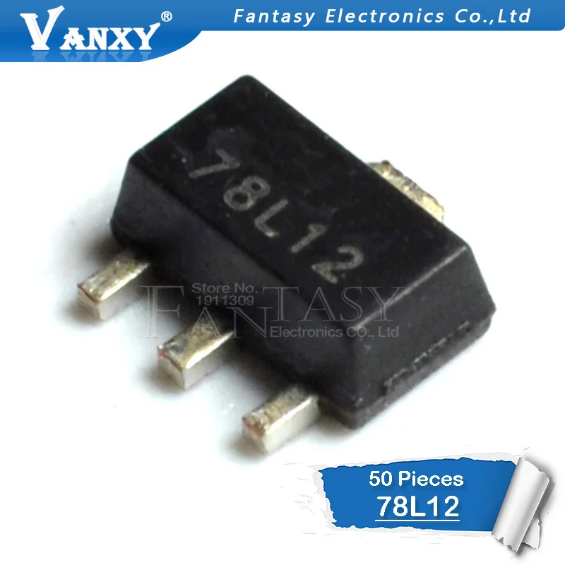 

50PCS 78L12 SOT-89 SMD 12V SOT89 SOT three-terminal regulator new and original