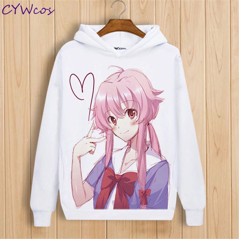 Горячая Распродажа Mirai Nikki мультфильм Gasai Yuno косплей пальто толстовки с длинным