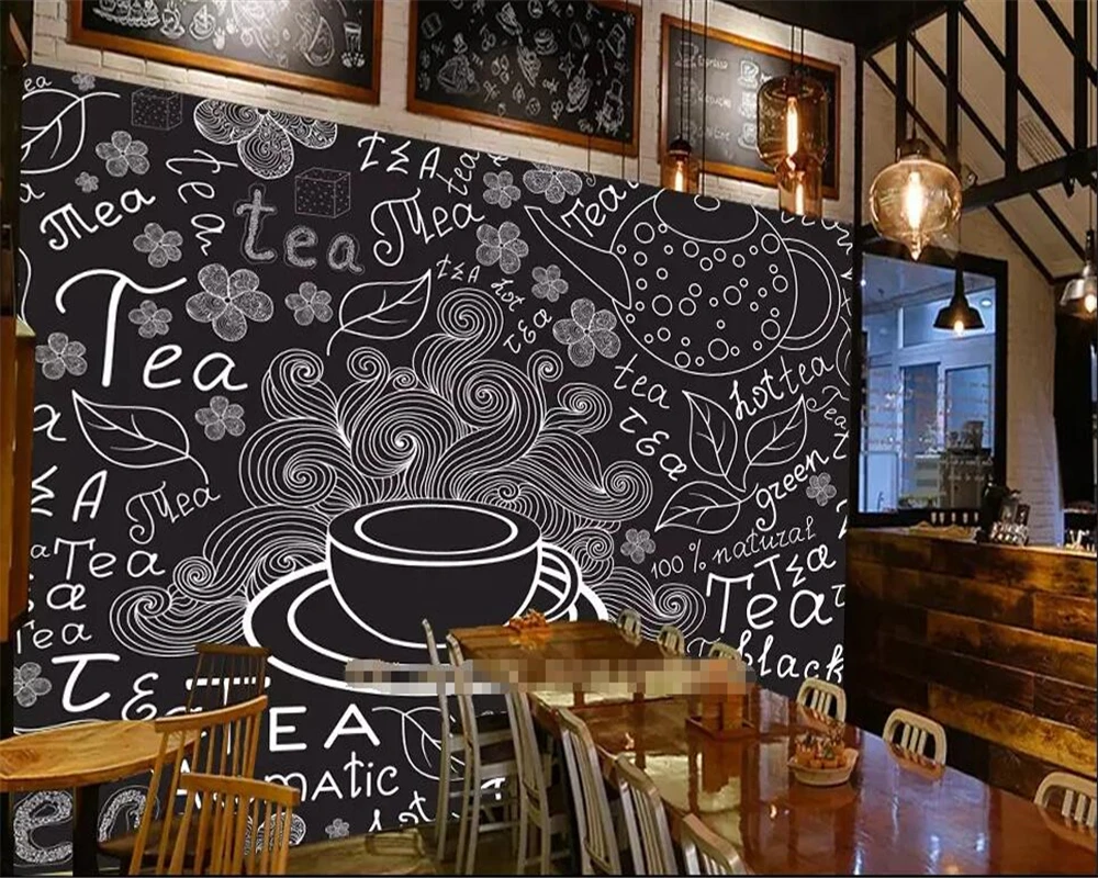 3d обои Beibehang любого размера на заказ кофейная чашка фотообои для кофейни