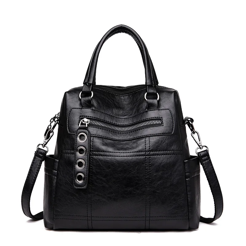 

Multi Functional Women Backpacks Female PU Leather Shoulder Bags Rucksacks Fashion Casual Women Travel Pack Bag Mochila Feminina
