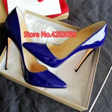 Free shipping fashion women Pumps lady blue patent leather point toe high heels shoes thin heeled 12cm 10cm 8cm Stiletto цена Free shipping fashion women Pumps lady blue patent leather point toe high heels shoes thin heeled 12cm 10cm 8cm Stiletto цены онлайн