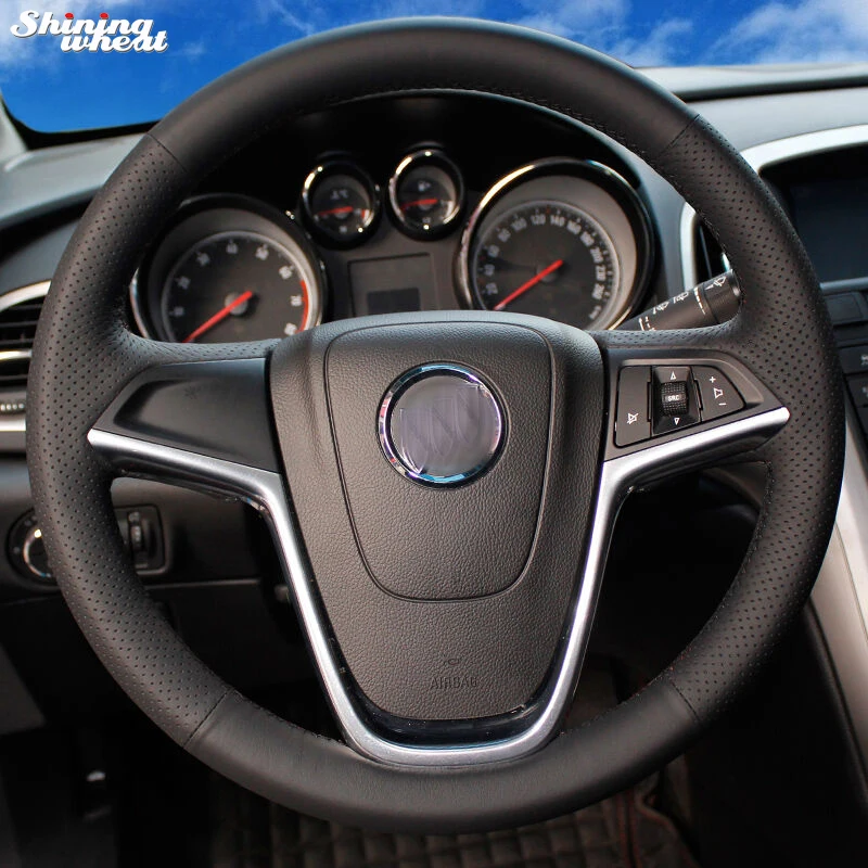 Prix pour Brillant blé cousu main noir en cuir couverture de volant de voiture pour buick excelle xt gt encore opel mokka Prix pour Brillant blé cousu main noir en cuir couverture de volant de voiture pour buick excelle xt gt encore opel mokka