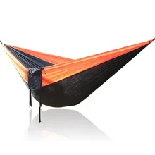 Наружная мебель оранжевый черный оранжевый 300*200 см Большой размер двойной человек нейлон парашют гамак хамак