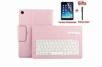

PU Leather Stand Case for Samsung Galaxy Tab A 10.1 2019 SM-T510 SM-T515 T510 T515 Tablet Cover with Bluetooth Keyboard +Film