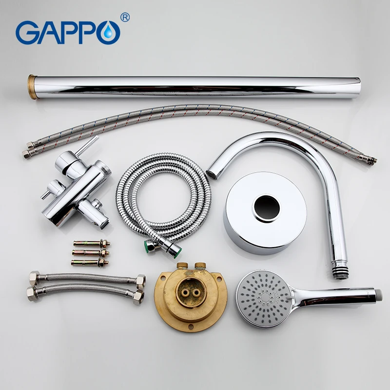GAPPO Смесители для ванной комнаты латунный напольный смеситель для ванны смеситель для раковины кран Водопад кран Душевая система