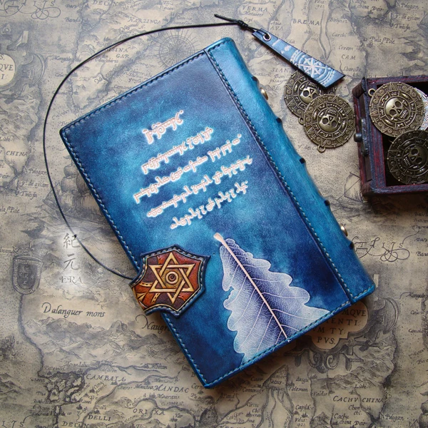 

Handbook Magic Book Lord of the Rings Style A6 Loose-leaf Notebook Diary Hobbit Retro Notepad genuine leather journal notebook