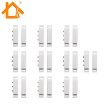 10 шт.) проводной пластиковый магнитный переключатель дверного окна открытый детектор NC и без дополнительных выходов аксессуары для сигнализации