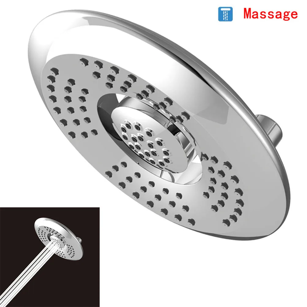 

8 Inch Bathroom Round Rotatable Nozzle Water Saving High Pressure Home Rainfall Shower Head Replacement Full Body Hotel ABS