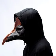Маска Чумного доктора клюв доктор маска длинный нос Косплей Необычные Маски заклепки Готический Ретро Рок кожа Хэллоуин маска с клювом