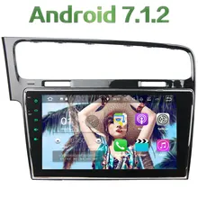 Quad Core 2GB RAM 16GB ROM Android 7.1.2 one Din Car Radio DAB GPS Navigation DVD player for Volkswagen Golf7 2013-2015