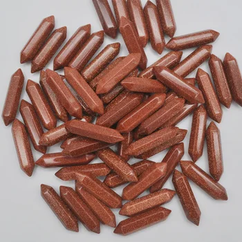 

35x8MM Golden Sandstone Cabochon CAB GEM Crystal Pillar Jewelry Pendant Making (5 pcs/lot) H208