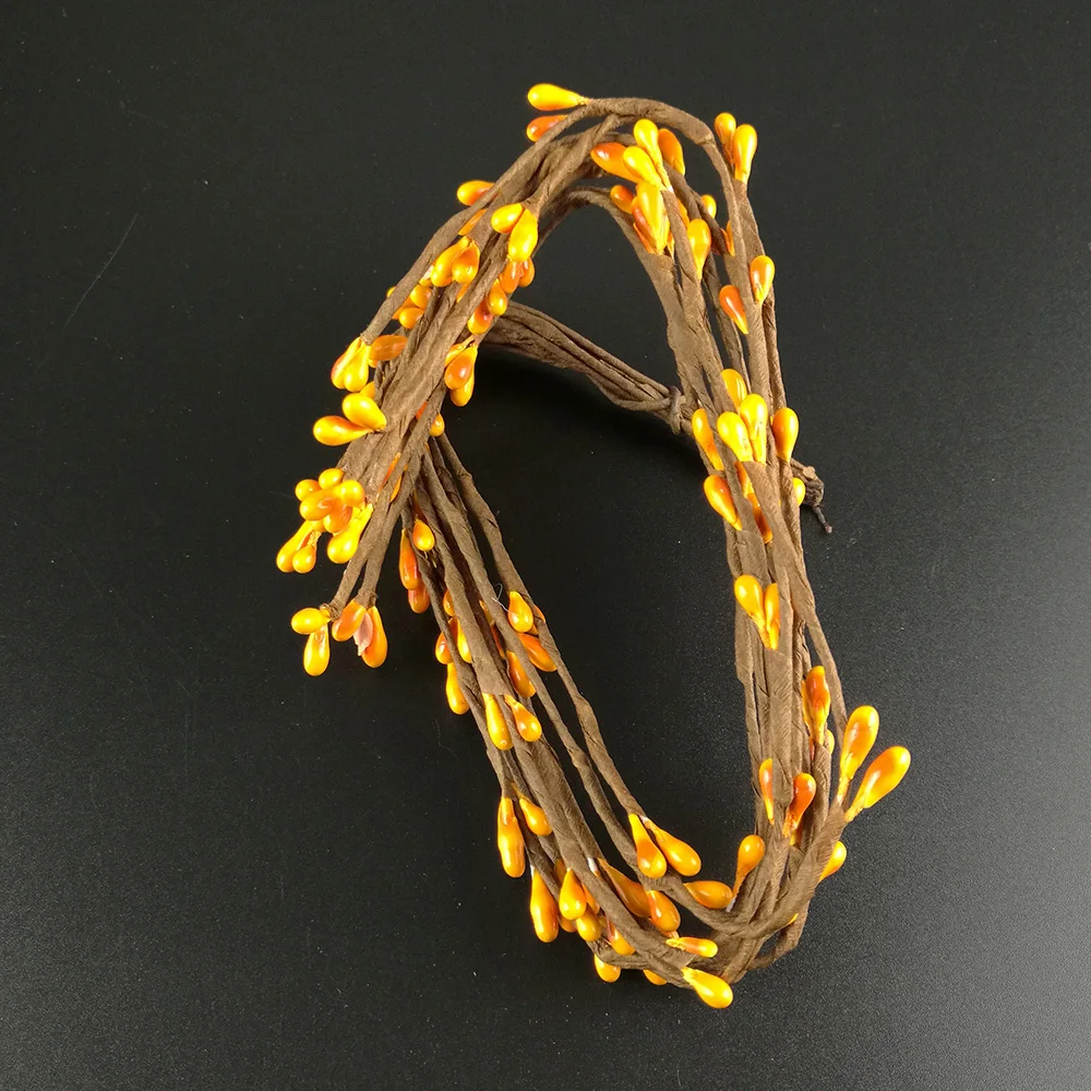 50 шт. Красивая Пип ягодная Цветочная Гирлянда Stamen для цветочных свадебных венков